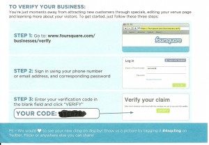 foursquare0001 Four Square business verification card